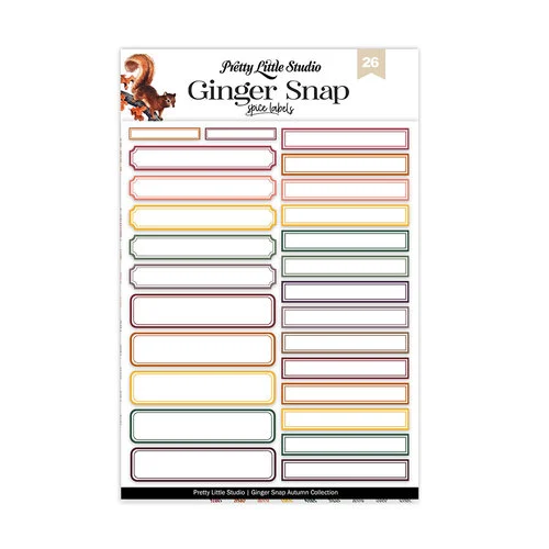 Pretty Little Studio - Ginger Snap Collection - Stickers - Spice Labels 1 Pretty Little Studio - Ginger Snap Collection - Stickers - Spice Labels