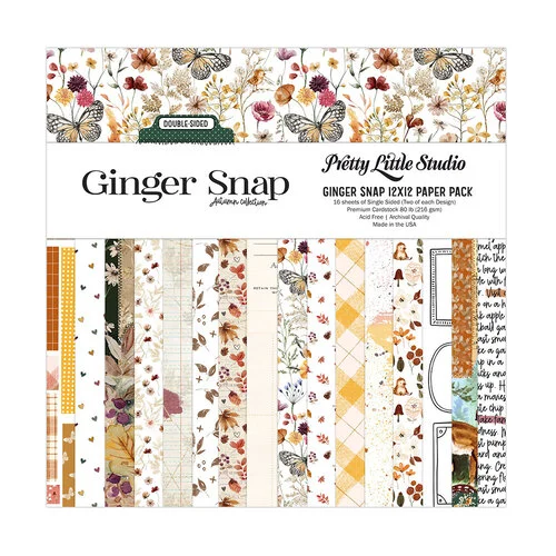 Pretty Little Studio - Ginger Snap Collection - Paper Pack - 12 x 12 Double-Sided 1 Pretty Little Studio - Ginger Snap Collection - Paper Pack - 12 x 12 Double-Sided
