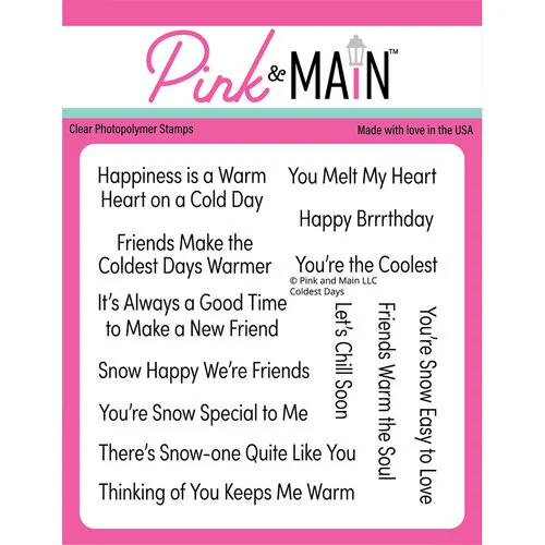 Pink and Main - Clear Photopolymer Stamps - Coldest Days