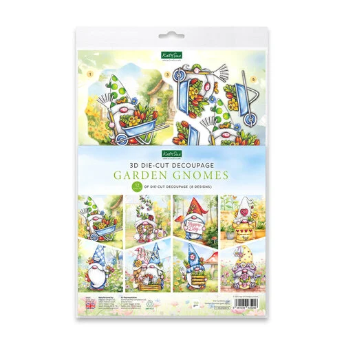 Katy Sue Designs - 3D Die Cut Decoupage Layers - Garden Gnomes 1 Katy Sue Designs - 3D Die Cut Decoupage Layers - Garden Gnomes