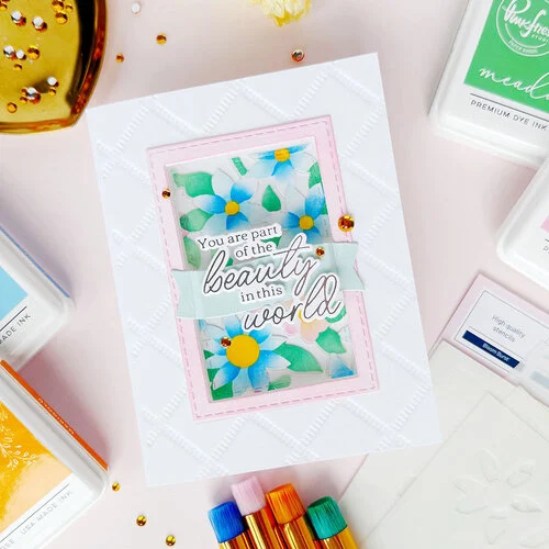 Pinkfresh Studio - Flourish & Grow Collection - Stencils - Bloom Burst 4 Pinkfresh Studio - Flourish & Grow Collection - Stencils - Bloom Burst