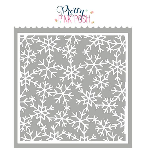 Pretty Pink Posh - Stencils - Snowflake Background 1 Pretty Pink Posh - Stencils - Snowflake Background