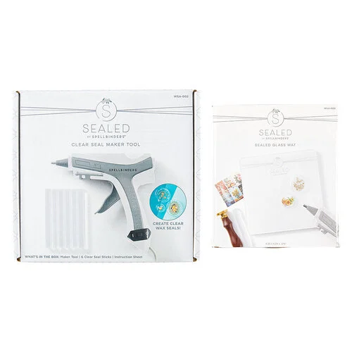 Spellbinders - Clear Seal Maker Tool Collection - Wax Seal Accessories - Tool and Glass Mat Bundle