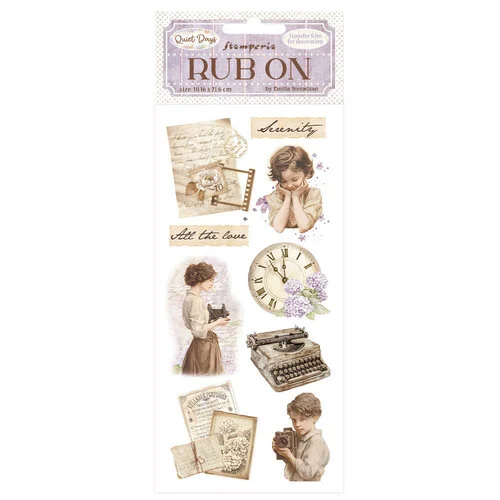 Stamperia - Quiet Days Collection - Rub-On Transfers - Vintage Treasures 1 Stamperia - Quiet Days Collection - Rub-On Transfers - Vintage Treasures