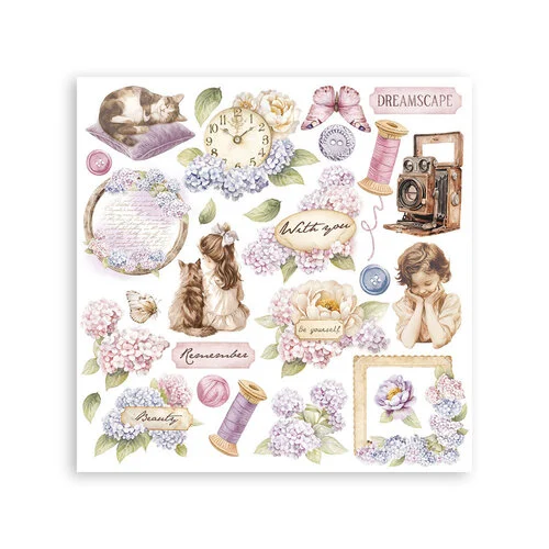 Stamperia - Quiet Days Collection - Rub-On Transfers - Assortment - 6 Subjects