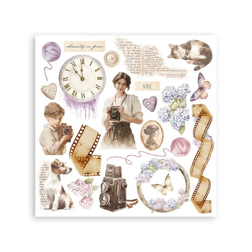 Stamperia - Quiet Days Collection - Rub-On Transfers - Assortment - 6 Subjects