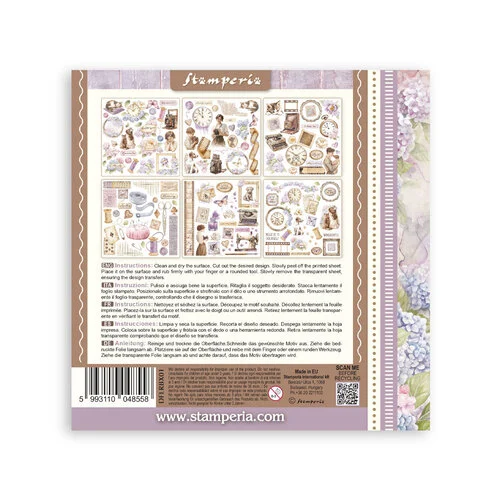 Stamperia - Quiet Days Collection - Rub-On Transfers - Assortment - 6 Subjects