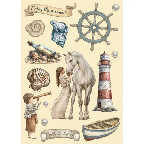 Stamperia - Silent Sea Collection - Colored Wooden Shapes