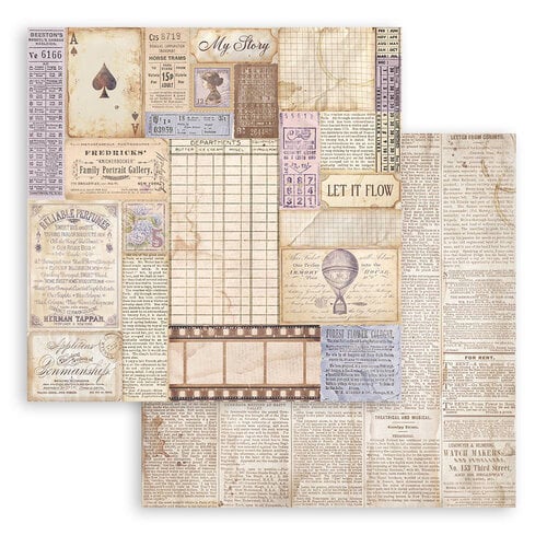 Stamperia - Quiet Days Collection - 12 x 12 Double Sided Paper - Mixed Backgrounds