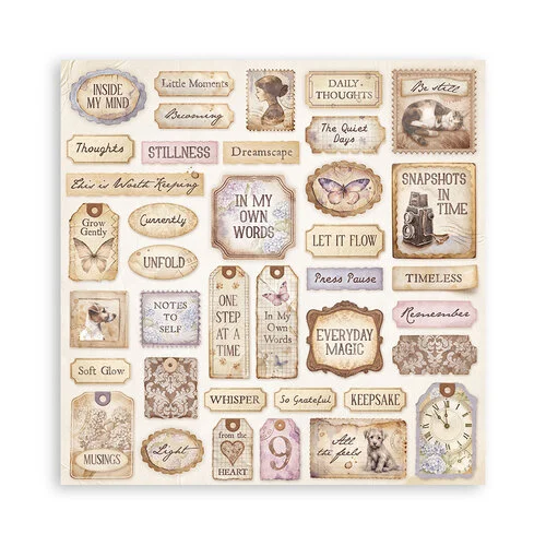Stamperia - Quiet Days Collection - 8 x 8 Paper Pad - Single Face