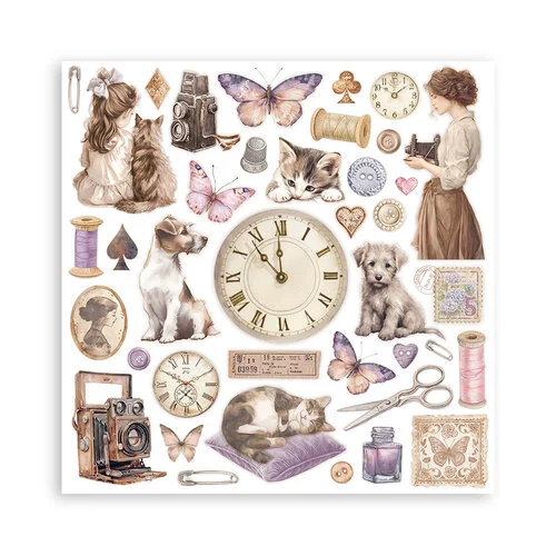 Stamperia - Quiet Days Collection - 8 x 8 Paper Pad - Single Face