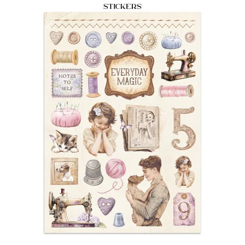 Stamperia - Quiet Days Collection - Junk Journal - Stickers, Cut-outs, and Backgrounds 11 Stamperia - Quiet Days Collection - Junk Journal - Stickers, Cut-outs, and Backgrounds