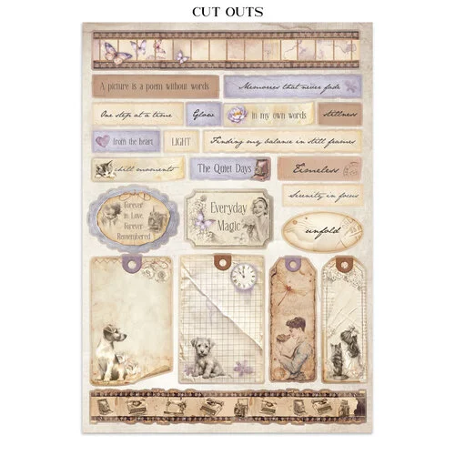 Stamperia - Quiet Days Collection - Junk Journal - Stickers, Cut-outs, and Backgrounds 15 Stamperia - Quiet Days Collection - Junk Journal - Stickers, Cut-outs, and Backgrounds