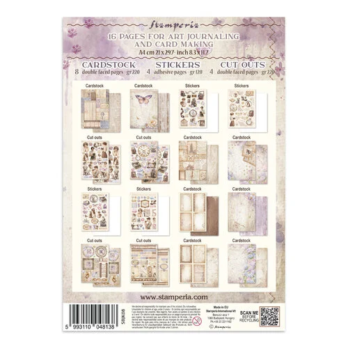 Stamperia - Quiet Days Collection - Junk Journal - Stickers, Cut-outs, and Backgrounds 19 Stamperia - Quiet Days Collection - Junk Journal - Stickers, Cut-outs, and Backgrounds