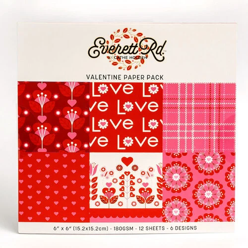 Everett Rd - Valentine Collection - 6 x 6 Paper Pack - Love