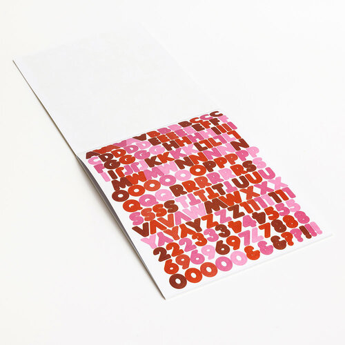 Everett Rd - Valentine Collection - Stickers - Alpha - Red Pink