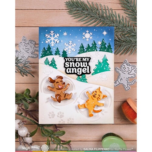 Waffle Flower Crafts - Craft Dies - Snow Fun