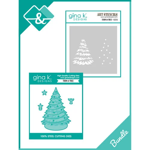 Gina K Designs - Stencil and Die Bundle - Trim A Tree 1 Gina K Designs - Stencil and Die Bundle - Trim A Tree