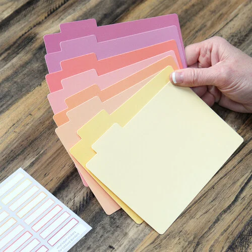 Scrapbook.com - Tabbed Dividers with Labels - 4x6 - Warms - 8 Piece Set 2 Scrapbook.com - Tabbed Dividers with Labels - 4x6 - Warms - 8 Piece Set