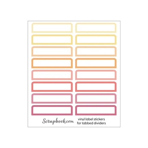 Scrapbook.com - Tabbed Dividers with Labels - 4x6 - Warms - 8 Piece Set 3 Scrapbook.com - Tabbed Dividers with Labels - 4x6 - Warms - 8 Piece Set
