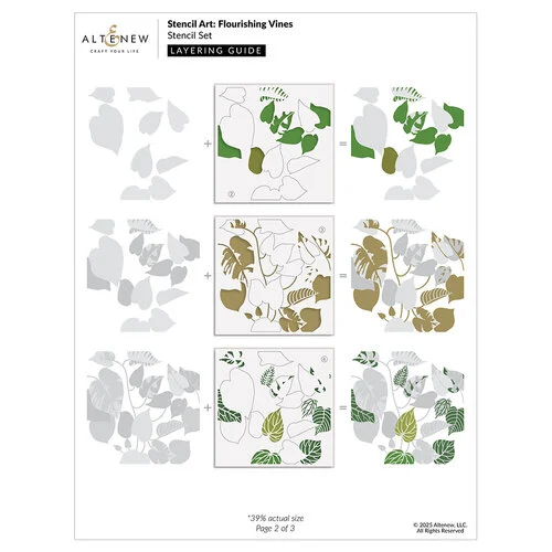 Altenew - Layering Stencils - Flourishing Vines