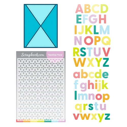 Scrapbook.com - Essential Patchwork Bundle - Dies and Stencil