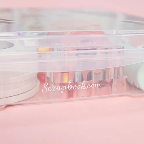 Scrapbook.com - Clear Craft Storage Box - 12x12 - 2 Pack
