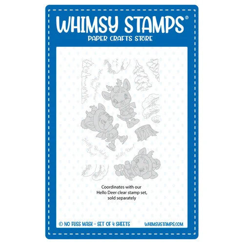 Whimsy Stamps - NoFuss Masks - Hello Deer 1 Whimsy Stamps - NoFuss Masks - Hello Deer