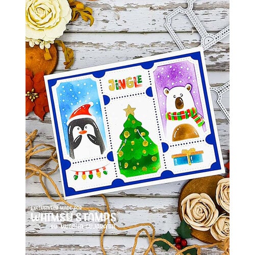 Whimsy Stamps - Layering Stencils - Terrific Tickets Christmas