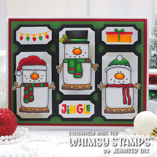 Whimsy Stamps - Layering Stencils - Terrific Tickets Christmas