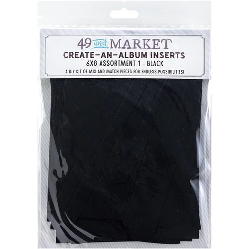 49 and Market - Create-An-Album Collection - Inserts - Assortment 1 - Black