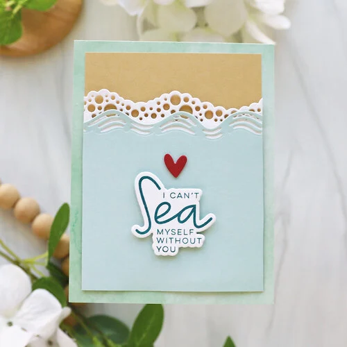 Scrapbook.com - Coastal Charm Bundle - Dies, Paper, and Stamps
