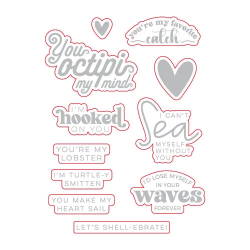 Scrapbook.com - Coastal Charm Bundle - Dies, Paper, and Stamps