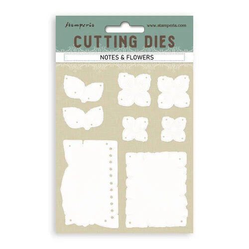Stamperia - Quiet Days Collection - Dies - Notes and Flowers
