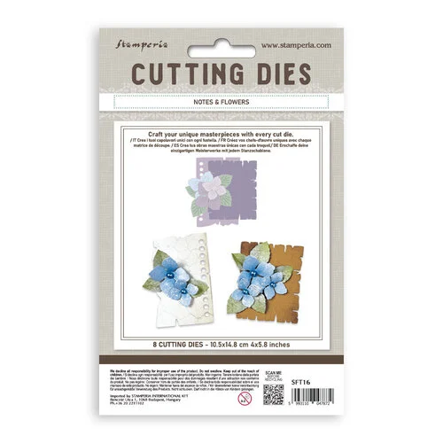 Stamperia - Quiet Days Collection - Dies - Notes and Flowers