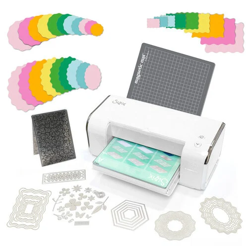Sizzix - Big Shot Switch Plus Machine Die Cutting Bundle - White - Magnetic Magic Mat and Wavy Dies 1 Sizzix - Big Shot Switch Plus Machine Die Cutting Bundle - White - Magnetic Magic Mat and Wavy Dies