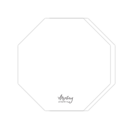 Mintay Papers - Octagon Card Base - White 1 Mintay Papers - Octagon Card Base - White