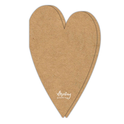 Mintay Papers - Heart 2 Card Base - Kraft 1 Mintay Papers - Heart 2 Card Base - Kraft