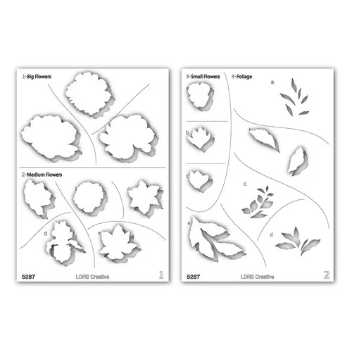 LDRS Creative - Untamed And Unfiltered Collection - Stencils - Bouquet Maker 1 LDRS Creative - Untamed And Unfiltered Collection - Stencils - Bouquet Maker