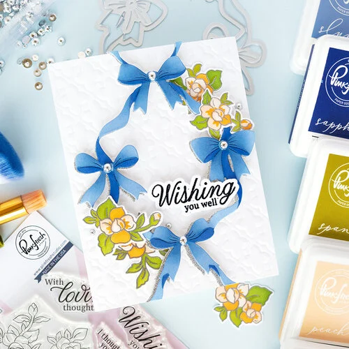 Pinkfresh Studio - Delicate Details Collection - Stencils - Petal Poise