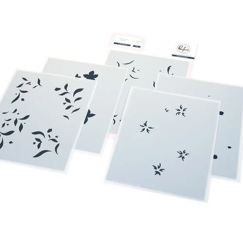 Pinkfresh Studio - Delicate Details Collection - Stencils - Lush Elegance 1 Pinkfresh Studio - Delicate Details Collection - Stencils - Lush Elegance