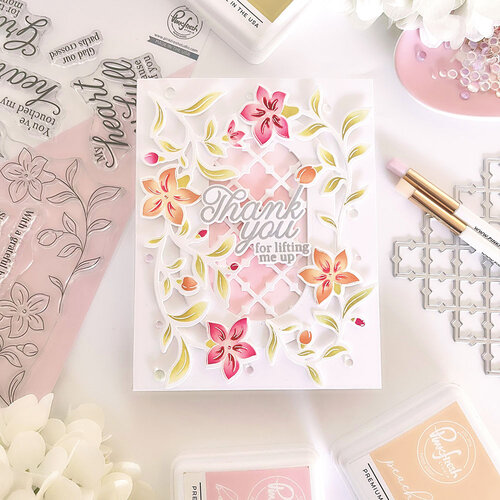 Pinkfresh Studio - Delicate Details Collection - Stencils - Lush Elegance 4 Pinkfresh Studio - Delicate Details Collection - Stencils - Lush Elegance