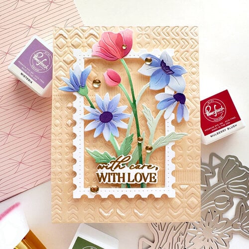Pinkfresh Studio - Delicate Details Collection - Stencils - Wildflower Elegance