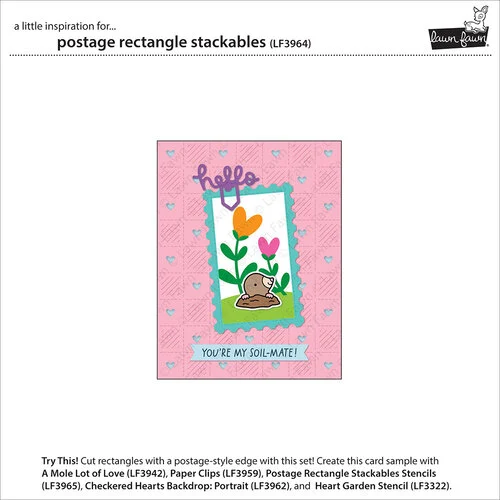 Lawn Fawn - Lawn Cuts - Dies - Postage Rectangle Stackables 2 Lawn Fawn - Lawn Cuts - Dies - Postage Rectangle Stackables