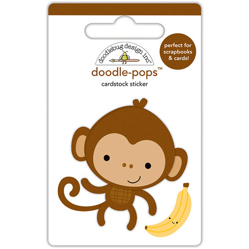 Doodlebug Design - At the Zoo Collection - Stickers - Doodle-Pops - Monkey Mike 1 Doodlebug Design - At the Zoo Collection - Stickers - Doodle-Pops - Monkey Mike