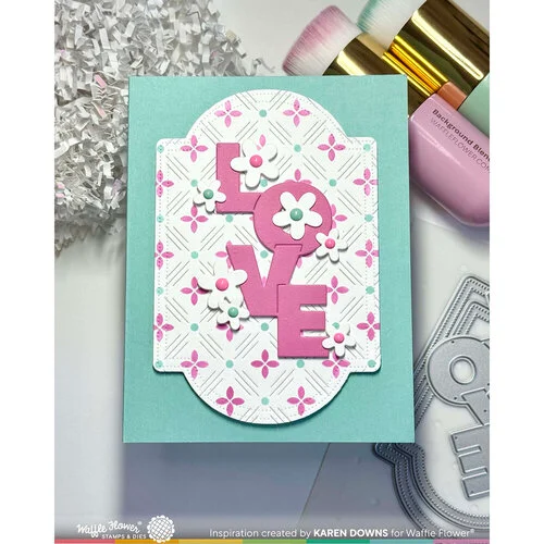Waffle Flower Crafts - Craft Dies - Dashed Lattice Texture 6 Waffle Flower Crafts - Craft Dies - Dashed Lattice Texture