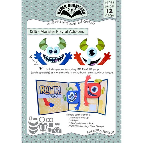 Karen Burniston - Craft Dies - Monster Playful Add-Ons 1 Karen Burniston - Craft Dies - Monster Playful Add-Ons
