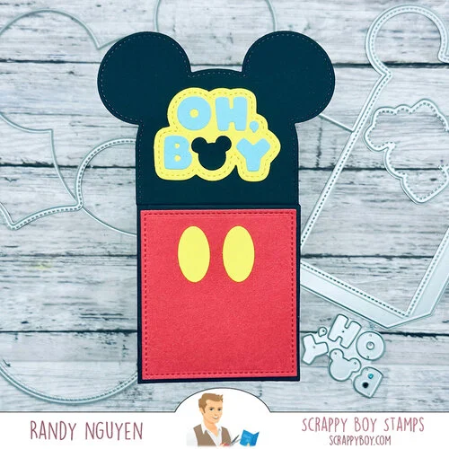 Scrappy Boy Stamps - Dies - Oh Boy Mouse Gift Card Holder 5 Scrappy Boy Stamps - Dies - Oh Boy Mouse Gift Card Holder
