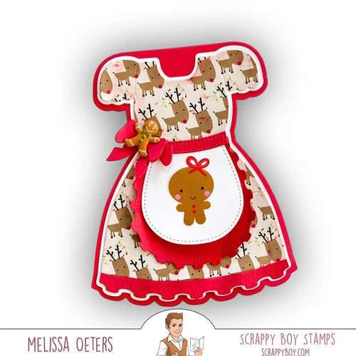 Scrappy Boy Stamps - Dies - Baby Doll Dressed Shaped Card 4 Scrappy Boy Stamps - Dies - Baby Doll Dressed Shaped Card