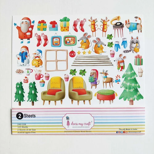 Dress My Craft - Christmas and Jinnie Collection - Motif Sheets